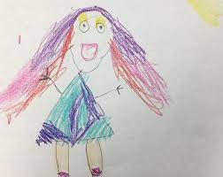 Female 5 Years Old Pencil And Crayon 7x7 Drawing It Was Created In Fall 2017 At Schneider Elem Student Self Portraits Student Drawing Aurora Sleeping Beauty