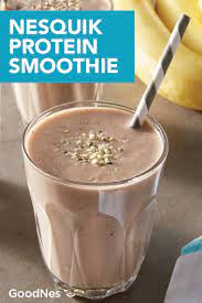 This Nesquik Protein Smoothie Is The Perfect Way To Start Your Day Mix Nestle Nesquik Protein Plus Chocolat Protein Smoothie Quick Breakfast Recipes Recipes