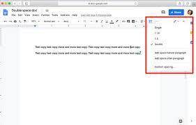 Find the line spacing menu and select double from the list. How To Double Space In Google Docs