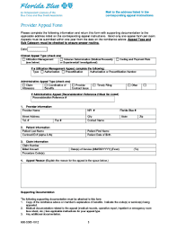 Welcome to connect, florida's online application for reemployment assistance. Fillable Online Provider Appeal Form Instructions Florida Blue Fax Email Print Pdffiller