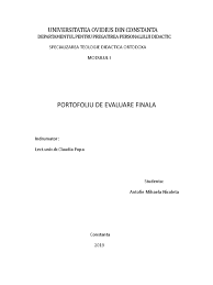 · centru de informare şi consiliere pentru cariera didactică. Portofoliu Dppd