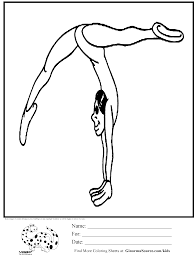Olympic Gymnastics Beam Coloring Page