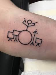 Drummer Black Outline Tattoo Drummer Tattoo Drum Tattoo Music Tattoo Designs