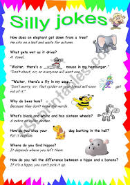 Do you like clever word jokes? Silly Jokes Esl Worksheet By Lu25