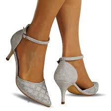 Black And Silver Shoes Ladies Rock On Styles New Ladies Sparkly Diamante Black Silver Ankle Strap Party Prom Mid Low Heel Court Shoe Size 2 Ankle Strap Heels Bride Shoes Low Heel Prom Heels