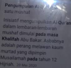 Maka abu bakar radhiyallahu'anhumemerintahkan untuk mengumpulkan al qur'an agar tidak hilang. Periode Ketika Pengumpulan Alquran Terjadi Pada Masa Khalifah Brainly Co Id