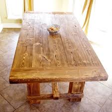 Rustic Pine Farmhouse Table I Love The Stain On This Table Rustic Farmhouse Table Farmhouse Table Farmhouse Table With Bench