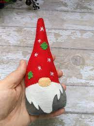Felt Gnome Ornament Pattern Felt Christmas Ornaments Gnomes Etsy In 2021 Felt Christmas Ornaments How To Make Ornaments Felt Christmas