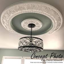 Ekena Millwork 24 In Claremont Ceiling Ring 1 4 Of Complete Circle Cr23cl The Home Depot In 2020 Accent Ceiling Ceiling Ceiling Medallions