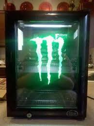 Monster energy mini fridge g1 with led door light. Monster Energy Drink G1 Led Mini Fridge Red Bull Rockstar Redbull Rock Star 406645748