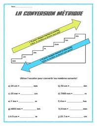 La Conversion Metrique French Worksheet Convert Mm Cm Dm M And Km Using This Easy Step Metho Metric Conversion Chart Metric Conversions Math Measurement