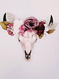 Bull Skull Faux Bull Skull Floral Skull Head Bohemian Floral Wall Hanging Bohemian Skull Decorative Faux Skull Bull Skull Tattoos Bull Skulls Bull Tattoos