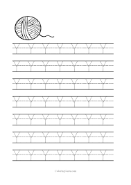 Tracing Letter Y Worksheets For Preschool Jpg 1 240 1 754 Pixels Letter Y Worksheets Alphabet Worksheets Kindergarten Worksheets