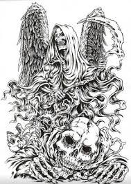 Check spelling or type a new query. Grim Reaper Scary Demon Skull Coloring Pages Novocom Top