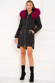 Glamadise - Italian fashion paradise - Winter jacket with real fox fur Due  Linee - Black - Due Linee - Poslední kusy - Winter jacket, Women's clothing  - Glamadise - italian fashion paradise