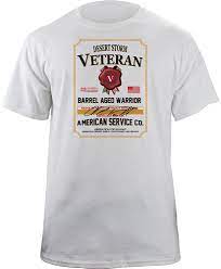 Usamm Desert Storm Veteran Whiskey Label Military T Shirt Amazon Com