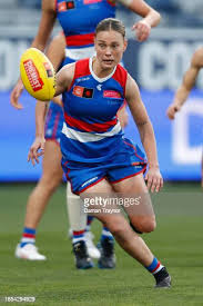 Maggie Gorham of the Western Bulldogs chases the ball during the... News  Photo
