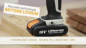 Apprendre à utiliser une agrafeuse murale: Perceuse Choc Sans Fil 18v Dexter Youtube
