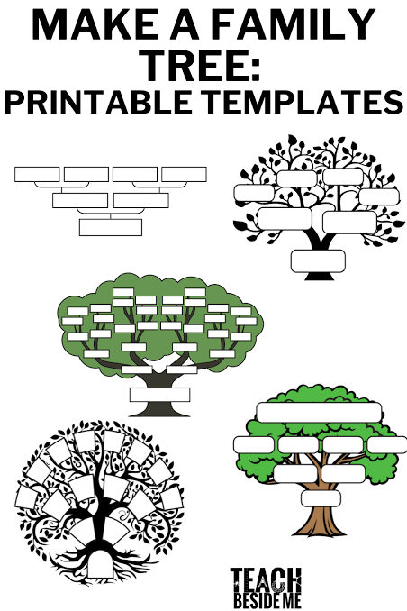 Make a Family Tree: Templates & Activities - Teach Beside Me