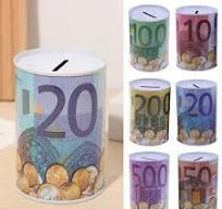 1pcs Coin Canister Euro Dollar Money Jar Coin Box Tinplate Jars Bank A7c2  Boxes Piggy Deposit Cylinder Gift Savings