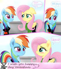 This is best way to carry a filly fluttershy: Rainbow Dash And Fluttershy Valentine Special By Theretroart88 On Deviantart