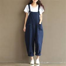 Purrfeel Womens Cotton Linen Baggy Overalls Jumpsuit Amazon Co Uk Clothing Womens Jumpsuits Casual Loose Linen Pants Casual Jumpsuit