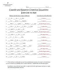 Double displacement 3) 3 mg + 1 fe 2o3 2 fe + 3 mgo type of reaction: Writing Chemical Equations And Types Of Reactions Worksheet 2 Tessshebaylo