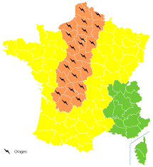 L'information mise à disposition de l'usager est constituée d'un fichier unique zippé qui est mis à jour chaque minute et qui contient l'ensemble des fichiers constituant le flux vigilance dont on trouvera le. File Carte Vigilance Meteo France 25 Mai 2009 2 Svg Wikimedia Commons