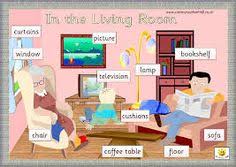 Living room bedroom cartoon, living room s, purple, blue png. 110 Rooms Ideas House House Clipart Esl Vocabulary