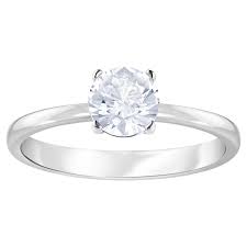 Discover the collection of swarovski rings with brilliant crystals: Attract Ring White Rhodium Plated Swarovski Com
