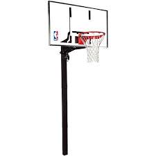 Spalding Nba 54 Glass U Turn In Ground Hoop System Walmart Com Basketball Systems Spalding Basketball Backboard