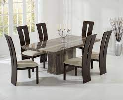 A place which mediocre will be more leverage while using the proper using the dining room table. Mark Harris Como Brown Marble Dining Set 6 Valencie Brown Chairs Dining Table Marble Marble Dining Table Set Dining Room Table Marble