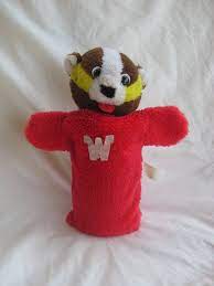 Vintage Bucky Badger Hand Puppet Uw Madison University Of Etsy Hand Puppets Bucky Badger Puppets