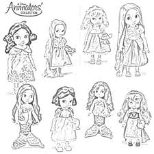 The Holiday Site Coloring Pages Of Disney Princess Mini Dolls Free And Downloadable You can print or color them online at.