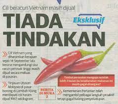 Penafian dasar keselamatan notis hakcipta peta laman versi mobil hakcipta terpelihara © 2016 suruhanjaya pencegahan rasuah malaysia (sprm) paparan terbaik menggunakan pelayar terkini seperti google chrome, mozilla firefox, internet. Kenyataan Akhbar Kpk 22 Disember 2018 Isu Cili Yang Diimport Dari Negara Vietnam Yang Didakwa Dikesan Mengandungi Residu Racun Perosak From The Desk Of The Director General Of Health Malaysia