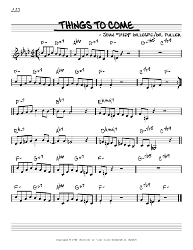 Things To Come by Dizzy Gillespie - Piano, C Instrument - Digital Sheet  Music | Sheet Music Plus