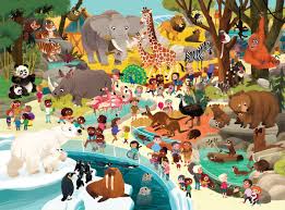 Zoo Puzzle Kim Smith Whimsical Illustration Zoo Art Children Illustration