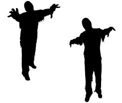 Zombie Silhouettes Vector Download Free Vector Art Zombie Silhouette Silhouette Vector Silhouette Diy