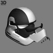 3d Printable Model Stormtrooper First Order Star Wars Last Jedi Version Helmet Print File Format Star Wars Helmet 3d Printable Models Clone Trooper Helmet