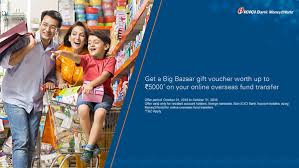 If i redeem a gift card on freecharge…. Icici Bank On Twitter Now Your Overseas Fund Transfers Through Money2world Using Icicibank Internet Banking Can Get You A Big Bazaar Gift Voucher Worth Up To 5 000 Use Promo Code Twgift Here S