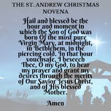 Andrew (november 30th) until christmas day. St Andrew S Christmas Novena Catholic Link