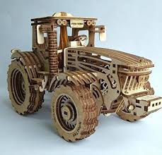 Wood Trick Mechanical Puzzle Wooden 3d Puzzle Tractor Construction Set Carrinho De Madeira Brinquedos De Madeira Oficina De Marcenaria
