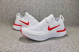 Shop with confidence on ebay! Nike Epic React Flyknit White Red Aq0067 800 Mens Running Shoes Running Shoes For Men Nike Man Running