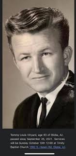 A tribute to our great GHS friend and fellow alumni...Tom Vinyard  (1938-2021). Globe High School, Class of 1956. Tom was