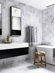 Black And White Marble Bathroom Set Brookville Apartment Est Living White Marble Bathrooms White Bathroom Decor Grey Marble Bathroom