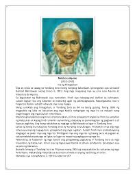 She was the first woman to serve as the country's. Tungkol Kay Melchora Aquino Tagalog