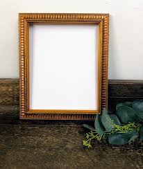 Margaux Gold Wood Picture Frame With White Mat 8x10 9x12 Etsy 12 Picture Frame Wood Picture Frames Picture Frames