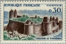 Fougeres castle or chateau de fougeres in brittany france is a beautiful chateau that was built chateau de fougeres. Briefmarke Fougeres Chateau Frankreich Tourist Publicity 1960 Yt Fr 1236 Mi Fr 1284 Sn Fr 944 Sg Fr 1462 Afa Fr 1298 Mau Fr 1236