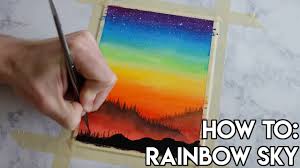 At first, i was doing i ask my clients to buy the paint themselves, but i have more and more people ask me to include the. How To Paint Rainbow Sky Youtube