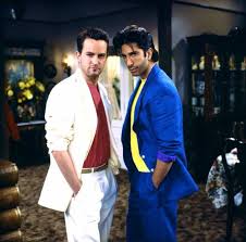 80er Jahre Outfit Friends Weisser Anzug Mit Roter Bluse Blauer Anzug Mit Gelber Bluse Matthew Perry David S 80er Jahre Outfit Friends Fernsehen Ross Geller